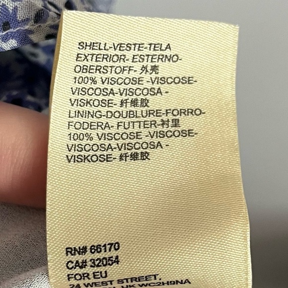 By Anthropologie • Caia Open-Shoulder Blouse Blue Floral - Picture 5 of 6